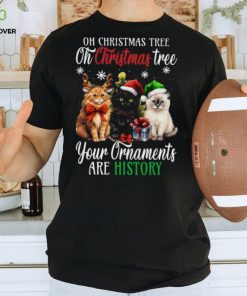 Christmas Tree Your Ornaments Are History Christmas Cat Classic T Shirt