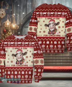 Christmas Ugly Christmas Sweater, Cow Ugly Christmas Sweater
