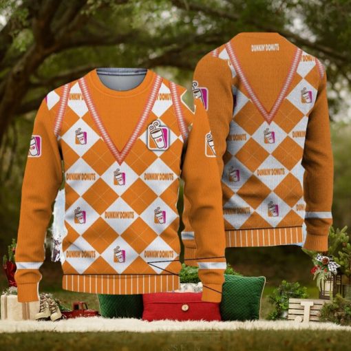 Christmas Ugly Sweater 3D For Men And Women Dunkin’ Donuts