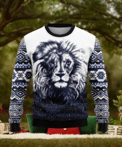 Christmas Ugly Sweater Awesome Lion Funny Gift For Men And Women