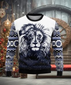 Christmas Ugly Sweater Awesome Lion Funny Gift For Men And Women