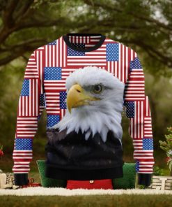 Christmas Ugly Sweater Bald Eagle Funny Gift For Men And Women