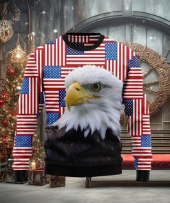 Christmas Ugly Sweater Bald Eagle Funny Gift For Men And Women