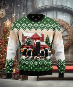 Christmas Ugly Sweater Black Cat Let It Snow Funny Sweater Gift For Men And Women