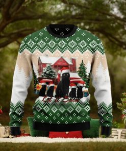 Christmas Ugly Sweater Black Cat Let It Snow Funny Sweater Gift For Men And Women