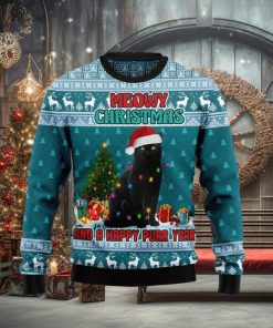 Christmas Ugly Sweater Black Cat Meomy Christmas Happy Purr Year Funny Sweater Gift For Men And Women