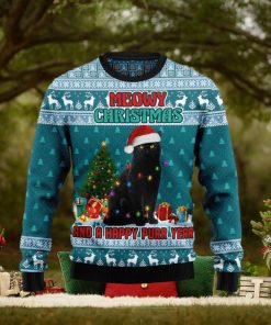 Christmas Ugly Sweater Black Cat Meomy Christmas Happy Purr Year Funny Sweater Gift For Men And Women