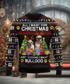 Christmas Ugly Sweater Bulldog Christmas Funny Sweater Gift For Men And Women