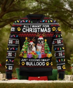 Christmas Ugly Sweater Bulldog Christmas Funny Sweater Gift For Men And Women