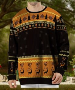 Christmas Ugly Sweater, Casual Crew Neck, Polyester Knit Fabric with Medium Stretch, Festive Long Sleeve Holiday Jumper with Portrait Pattern, for Him, Husband, Dad, Boyfriend