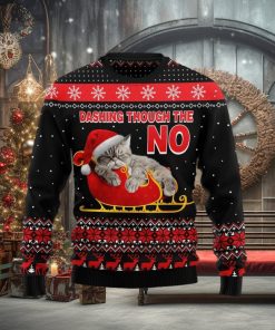 Christmas Ugly Sweater Cat Dashing Funny Sweater Gift For Men And Women