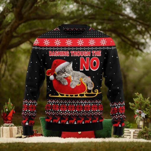 Christmas Ugly Sweater Cat Dashing Funny Sweater Gift For Men And Women