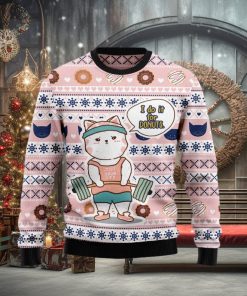Christmas Ugly Sweater Cat Do It For Donuts Funny Sweater Gift For Men And Women