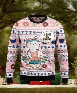 Christmas Ugly Sweater Cat Do It For Donuts Funny Sweater Gift For Men And Women
