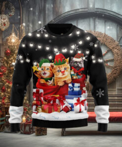 Christmas Ugly Sweater Cat Gifts Noel Funny Sweater Gift