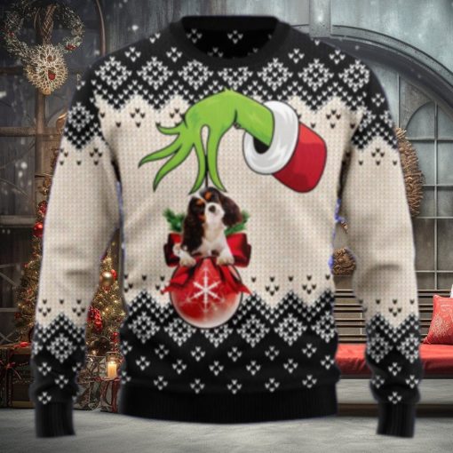 Christmas Ugly Sweater Cavalier King Charles Spaniel Xmas Ball Funny Sweater Gift For Men And Women