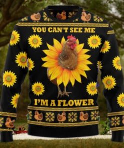 Christmas Ugly Sweater Chicken Sunflower Funny Sweater Gift For Men And Women