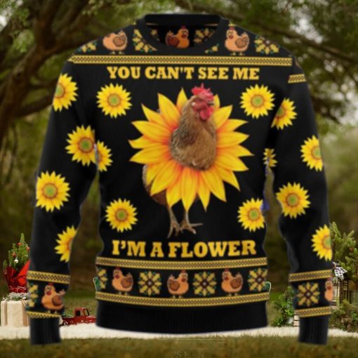 Christmas Ugly Sweater Chicken Sunflower Funny Sweater Gift For Men And Women