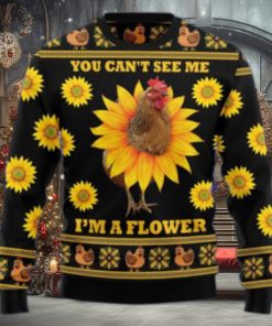 Christmas Ugly Sweater Chicken Sunflower Funny Sweater Gift For Men And Women