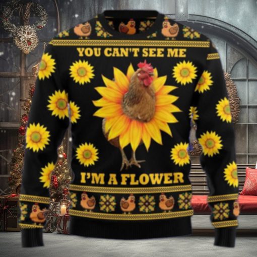 Christmas Ugly Sweater Chicken Sunflower Funny Sweater Gift For Men And Women