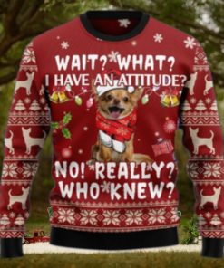 Christmas Ugly Sweater Chihuahua Attitude Funny Sweater Gift For Men And Women
