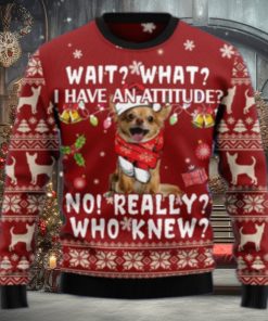 Christmas Ugly Sweater Chihuahua Attitude Funny Sweater Gift For Men And Women