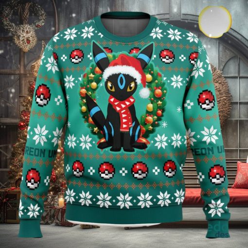 Christmas Umbreon Pokemon 3D Ugly Christmas Sweater Unisex Christmas Sweater For Men And Women