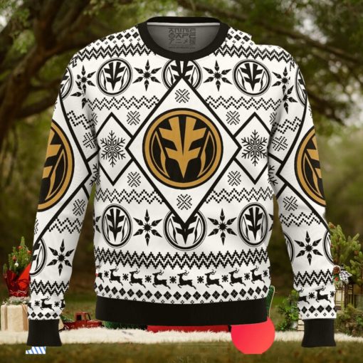 Christmas White Ranger Power Rangers Ugly Christmas Sweater