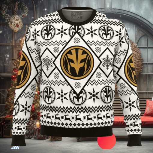 Christmas White Ranger Power Rangers Ugly Christmas Sweater