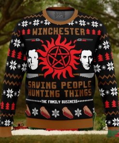 Christmas With The Winchesters Supernatural Casual Ugly Sweater