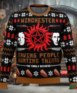 Christmas With The Winchesters Supernatural Casual Ugly Sweater