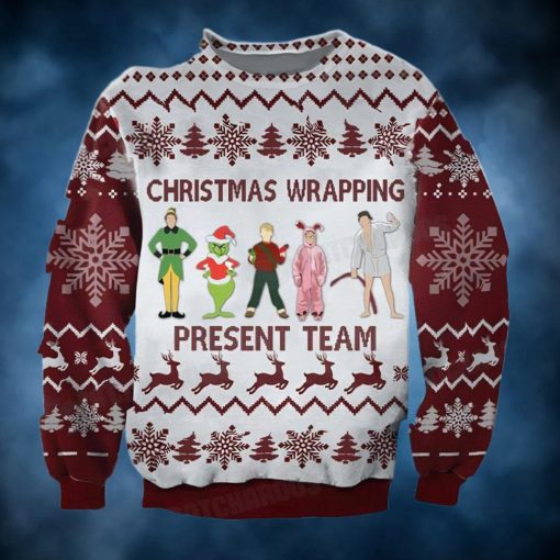 Christmas Wrapping Present Team Grinch Ugly Sweater