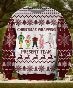 Christmas Wrapping Present Team Muppet Home Alone Elf Grinch Knitted 3D Sweater For Christmas