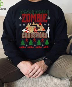 Christmas Zombie crossword game ugly shirt