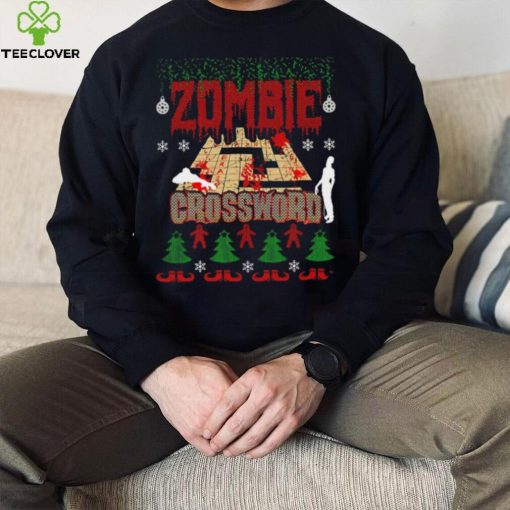 Christmas Zombie crossword game ugly shirt