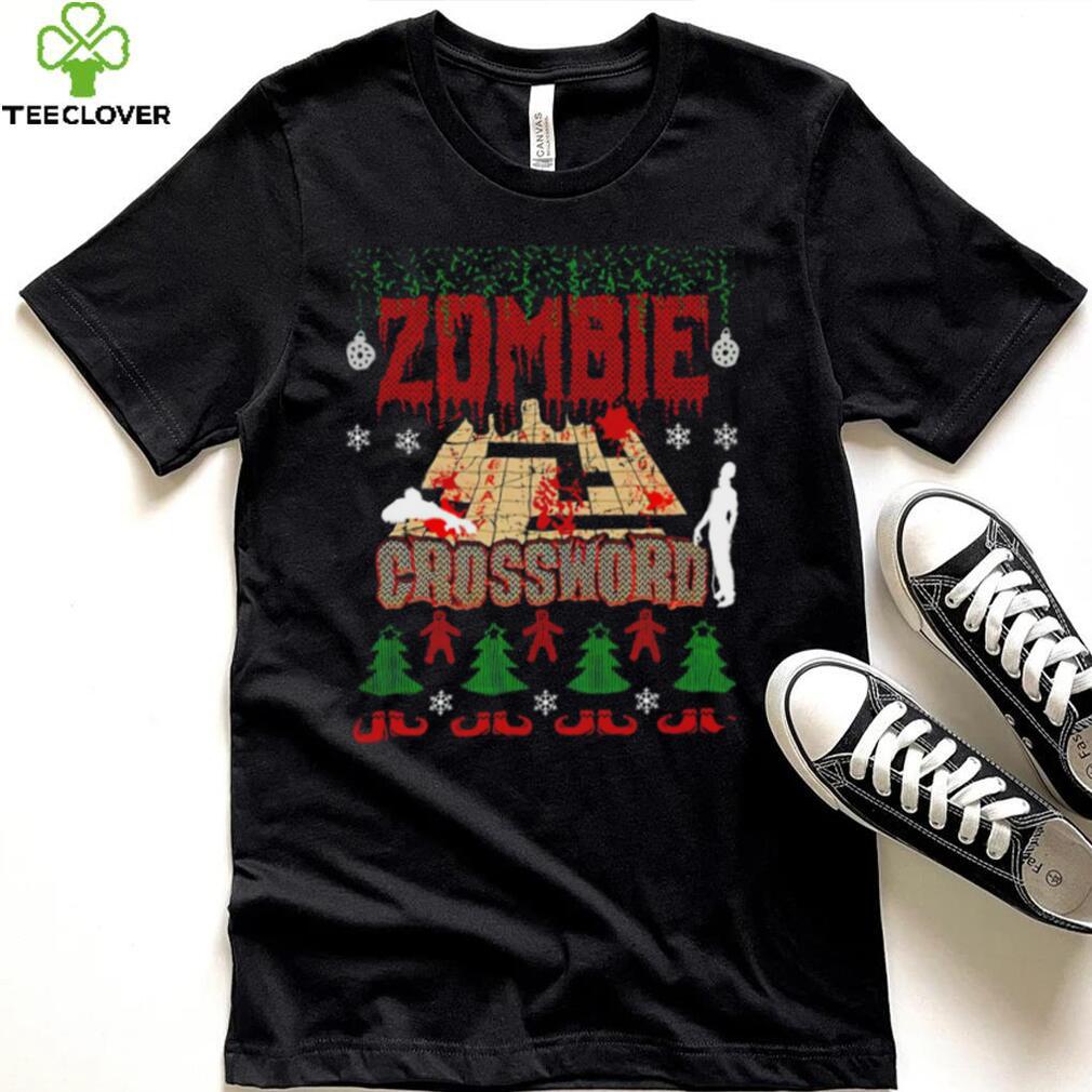 Christmas Zombie crossword game ugly shirt Christmas Zombie crossword game ugly shirt