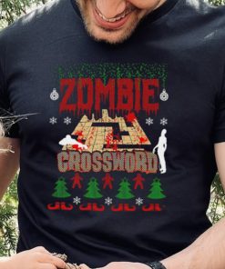 Christmas Zombie crossword game ugly shirt
