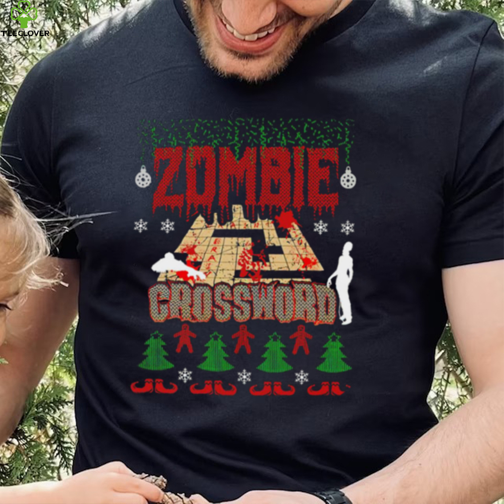 Christmas Zombie crossword game ugly shirt Christmas Zombie crossword game ugly shirt