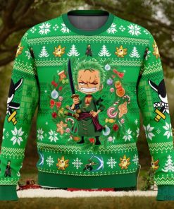 Christmas Zoro One Piece 3D Ugly Christmas Sweater Unisex Christmas Sweater For Men And Women
