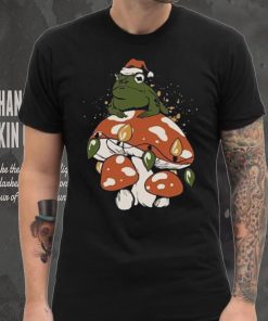 Christmas frog with Santa hat and light draw gift hoodie, sweater, longsleeve, shirt v-neck, t-shirt