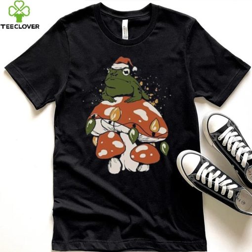 Christmas frog with Santa hat and light draw gift hoodie, sweater, longsleeve, shirt v-neck, t-shirt