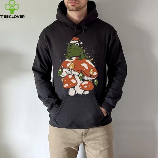 Christmas frog with Santa hat and light draw gift hoodie, sweater, longsleeve, shirt v-neck, t-shirt