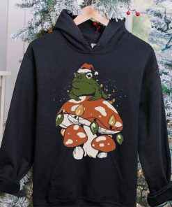 Christmas frog with Santa hat and light draw gift hoodie, sweater, longsleeve, shirt v-neck, t-shirt