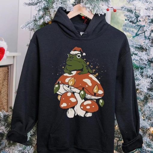 Christmas frog with Santa hat and light draw gift hoodie, sweater, longsleeve, shirt v-neck, t-shirt