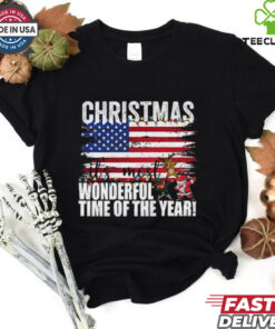 Christmas it_s most Wonderful time of the year american flag T Shirt
