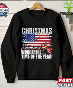 Christmas it_s most Wonderful time of the year american flag T Shirt