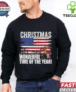 Christmas it_s most Wonderful time of the year american flag T Shirt