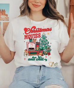 Christmas movie and chill retro shirt 4 Christmas movie and chill retro shirt