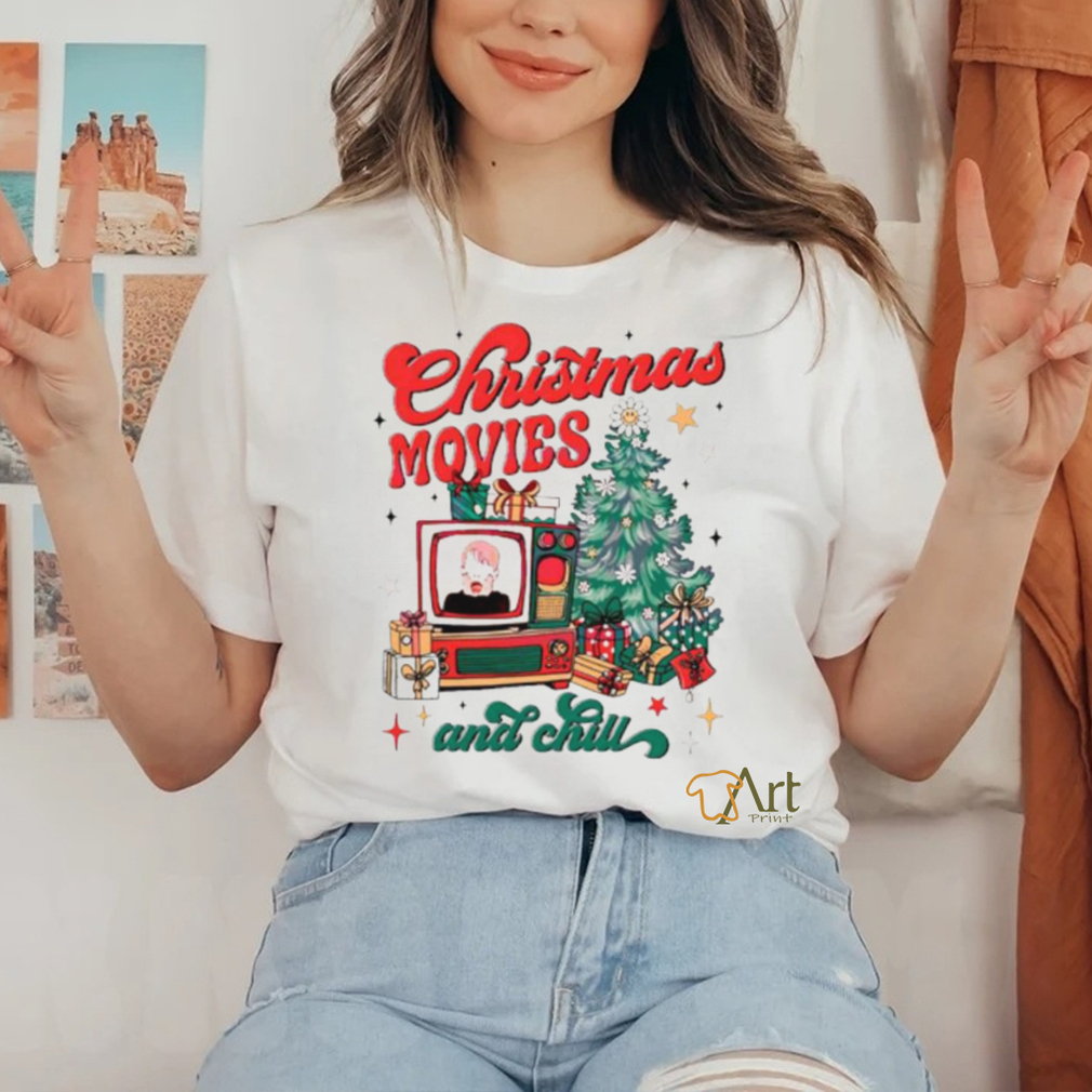 Christmas movie and chill retro shirt Christmas movie and chill retro shirt