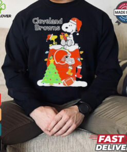 Christmas snoopy cleveland browns 2024 T Shirt